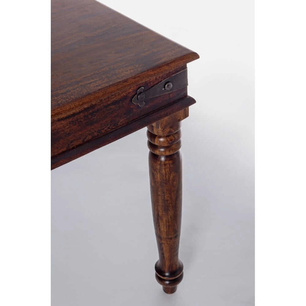 Tavolo da pranzo in legno di acacia massiccia gambe tornite stile etnico - MUMBAI