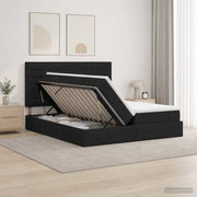 Letto con Contenitore con testiera Nero 180 x 200 cm Tessuto 3459779