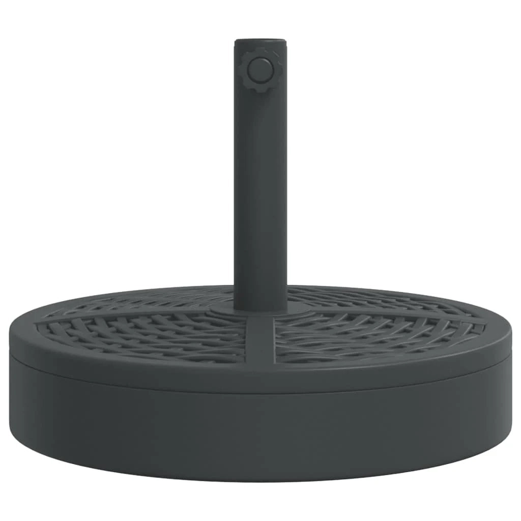 Base per ombrellone rotonda 45 x 35,5 cm solida e stabile per pali da 38/48 mm in polietilene nero 02_0056654