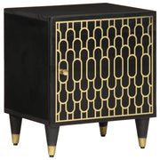 Comodini 2pz-Set di 2 Tavolino da notte 40x33x46 cm in Legno Massello di Mango 210256