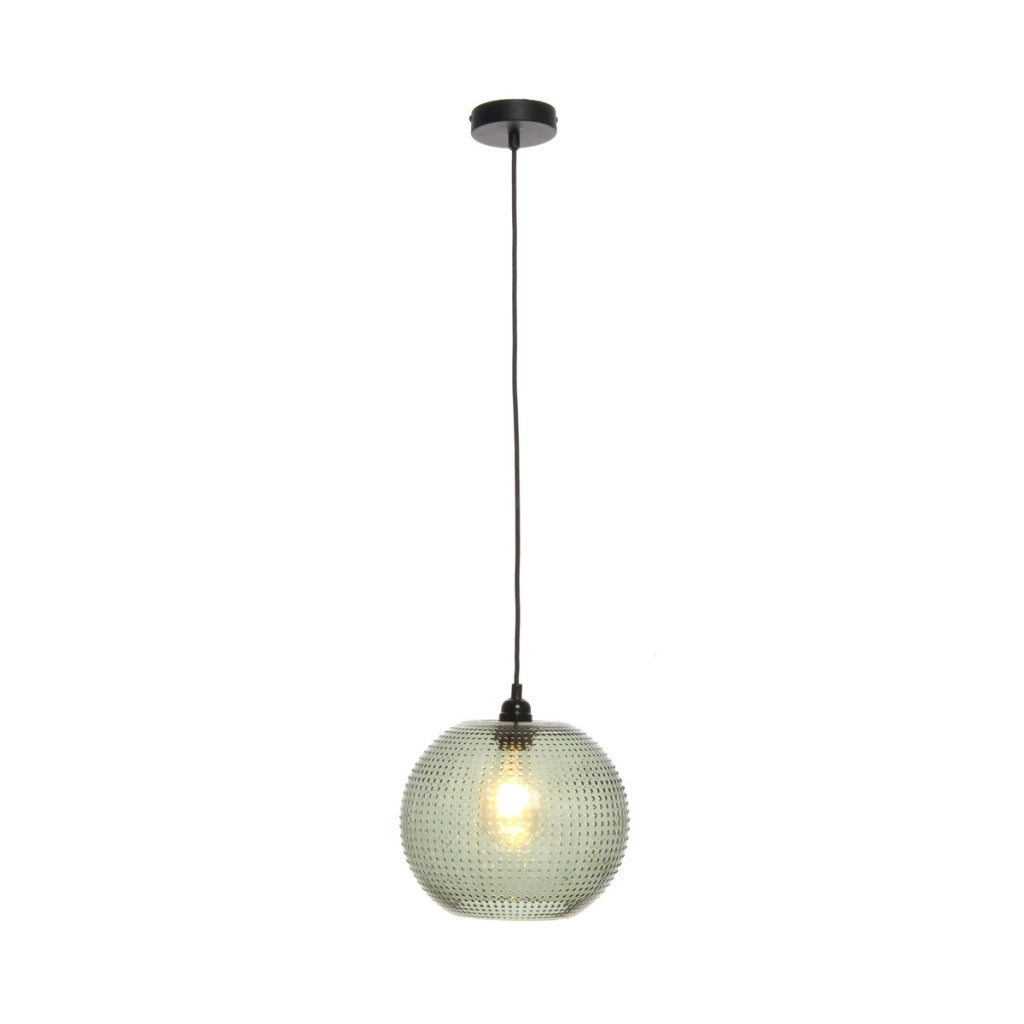 Lampada a sospensione Rita in vetro verde smeraldo