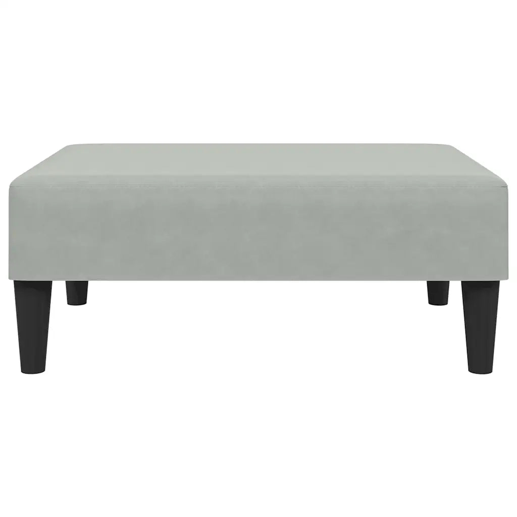 Divano Letto a 2 Posti con Poggiapiedi-Sofa Letto 2 Posti-Daybed Grigio Chiaro in Velluto 345643