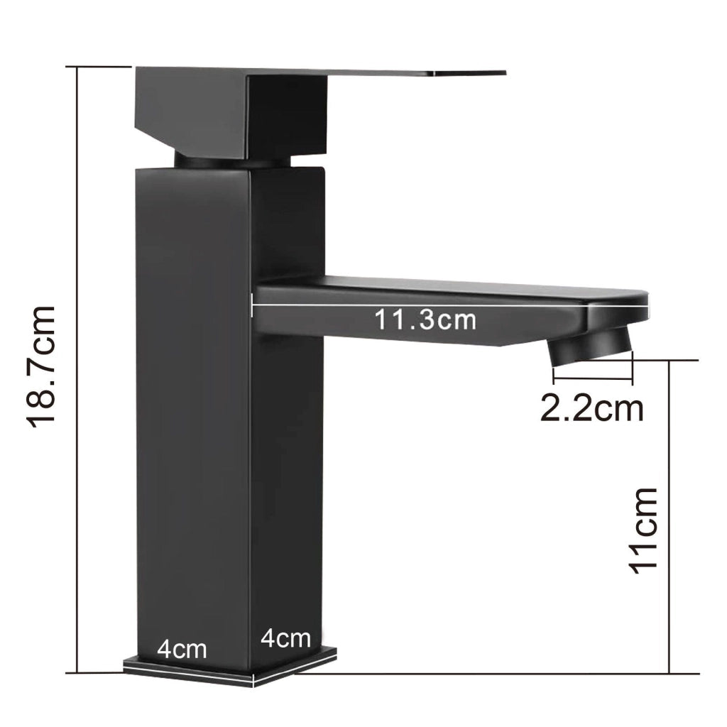 ZMH Miscelatore monocomando in acciaio inox nero miscelatore acqua calda fredda ad alta pressione per bagno