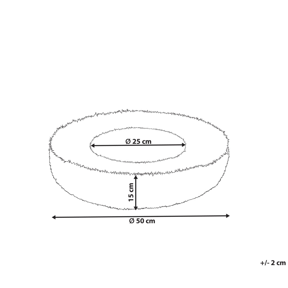 Cuccia per cani pelliccia sintetica rosa 50 cm cuscino per gatto letto animali rotondo
