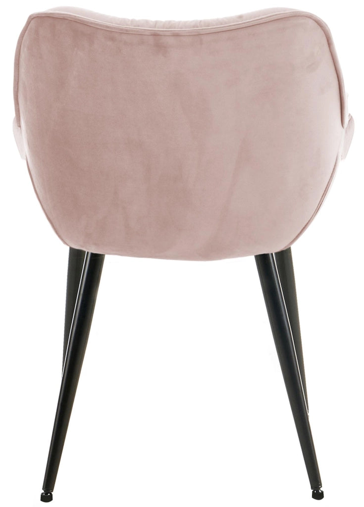 Sedia Tanna in velluto rosa