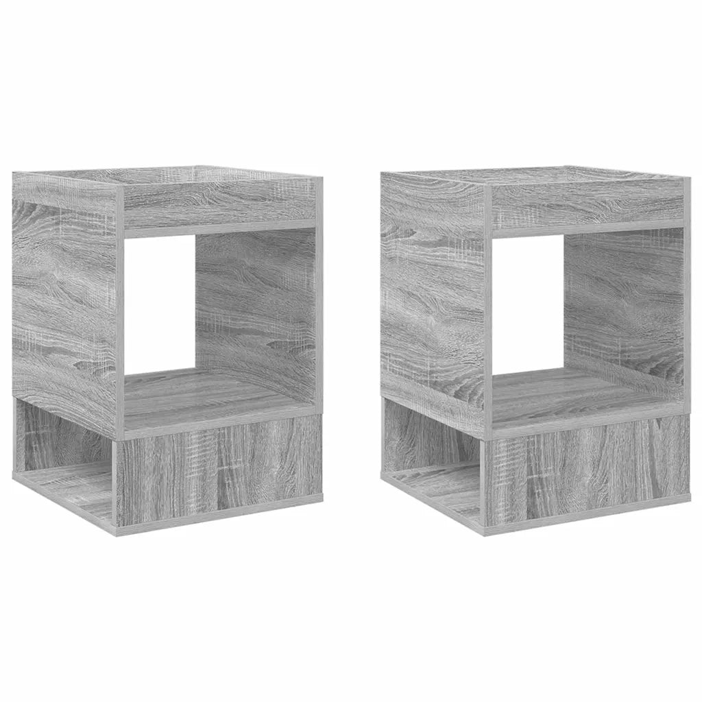 Tavolino 2 pcs Grigio Sonoma 40 x 40 x 56 cm Legno multistrato