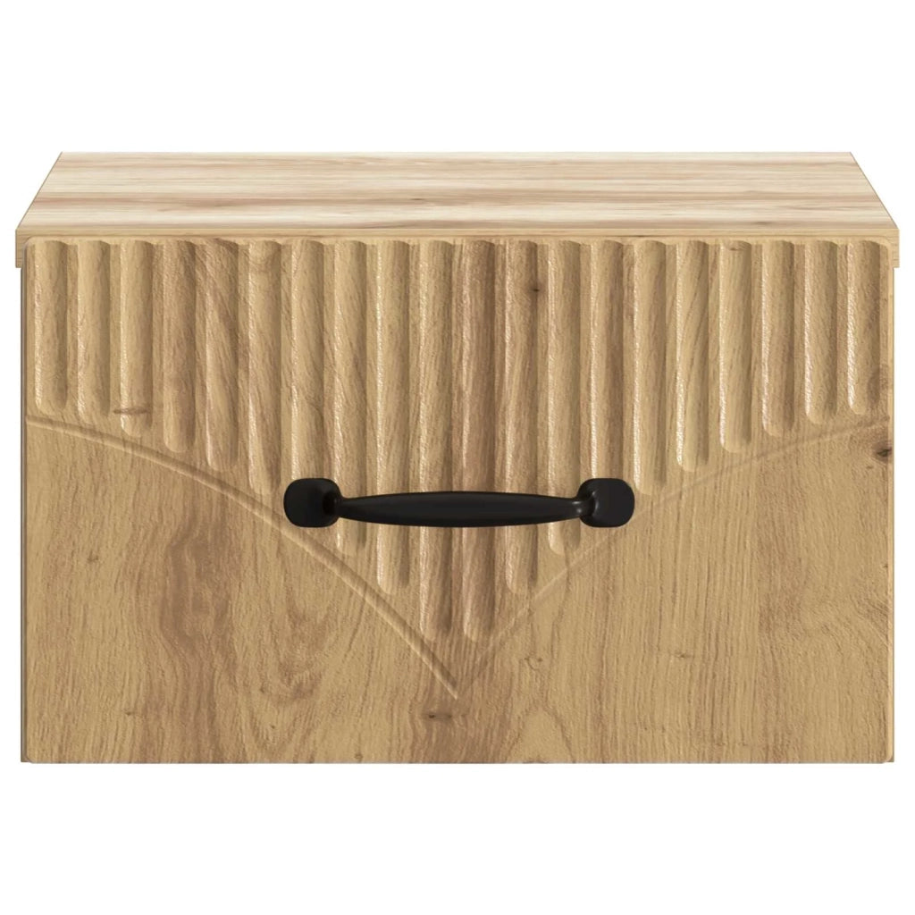 Mobiletto da notte a muro Rovere Artigianale 34,5 x 33 x 20 cm 898953