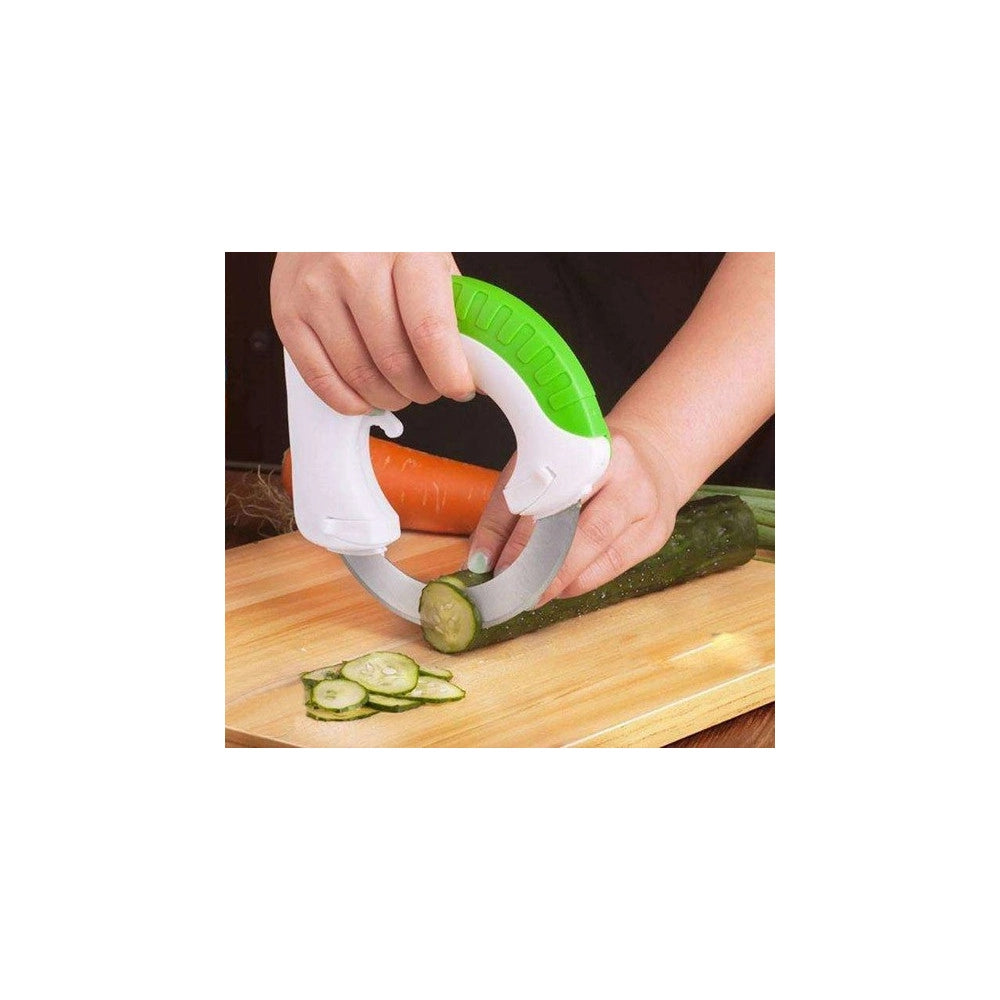 Trade Shop - Coltello Rotante Ruota Con Lama In Acciaio Inox Per Pizza Verdure Carne 15200 -