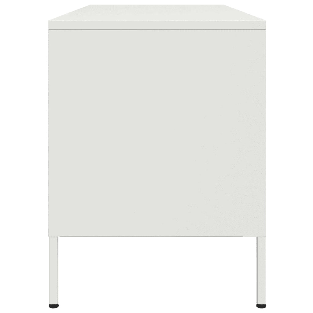 Mobile TV Bianco 100,5x39x50,5 cm in Acciaio 842993