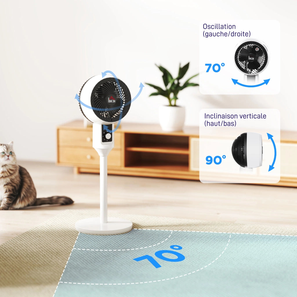 Ventilatore a colonna ¨C zephmum ¨C 45 W, oscillazione 70¡ã, nero e bianco