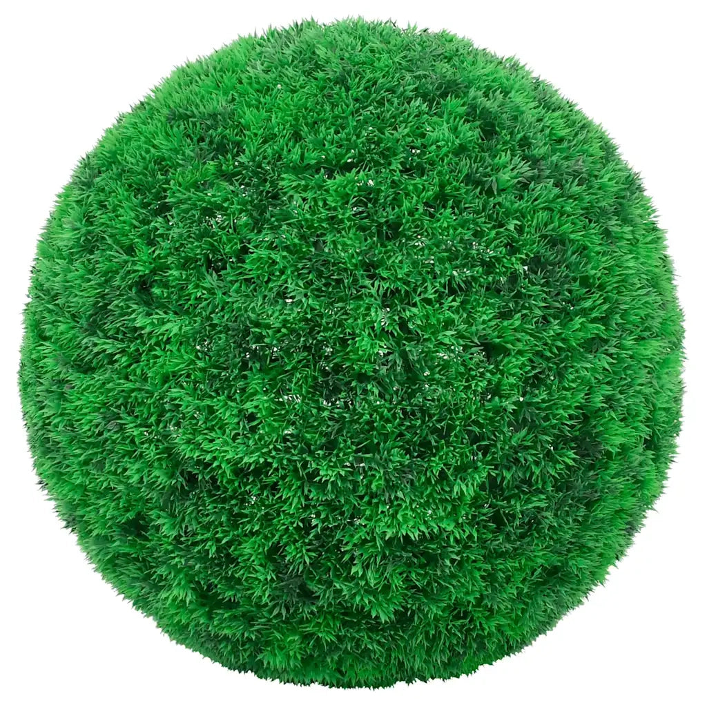 Sfere di Bosso Artificiale con Luci LED 2 pz Verdi 27 cm CFW6035432