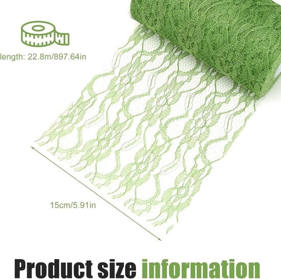 Telaio per tavolo 15 cm x 22,8 m - Copertura per tavolo verde in poliestere - Ideale per feste di compleanno, matrimoni e pacchetti di hobby