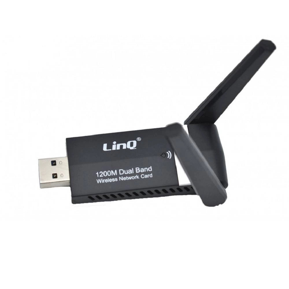 Trade Shop - Adattatore Scheda Di Rete Usb 3.0 Wifi Dual Band 1200m Amplificata 5 Dbi W1200m -