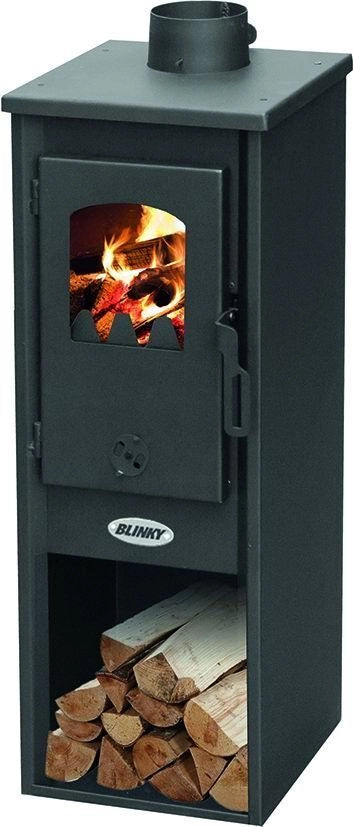 Blinky Ekonomik Berna Lux-S Stufa a Legna Acciaio Focolare Refrattario 5,2 kW colore Antracite