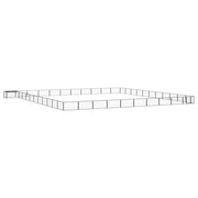 Recinto per cani 44 pannelli 100 x 50 cm acciaio verniciato a polvere nero 02_0043645