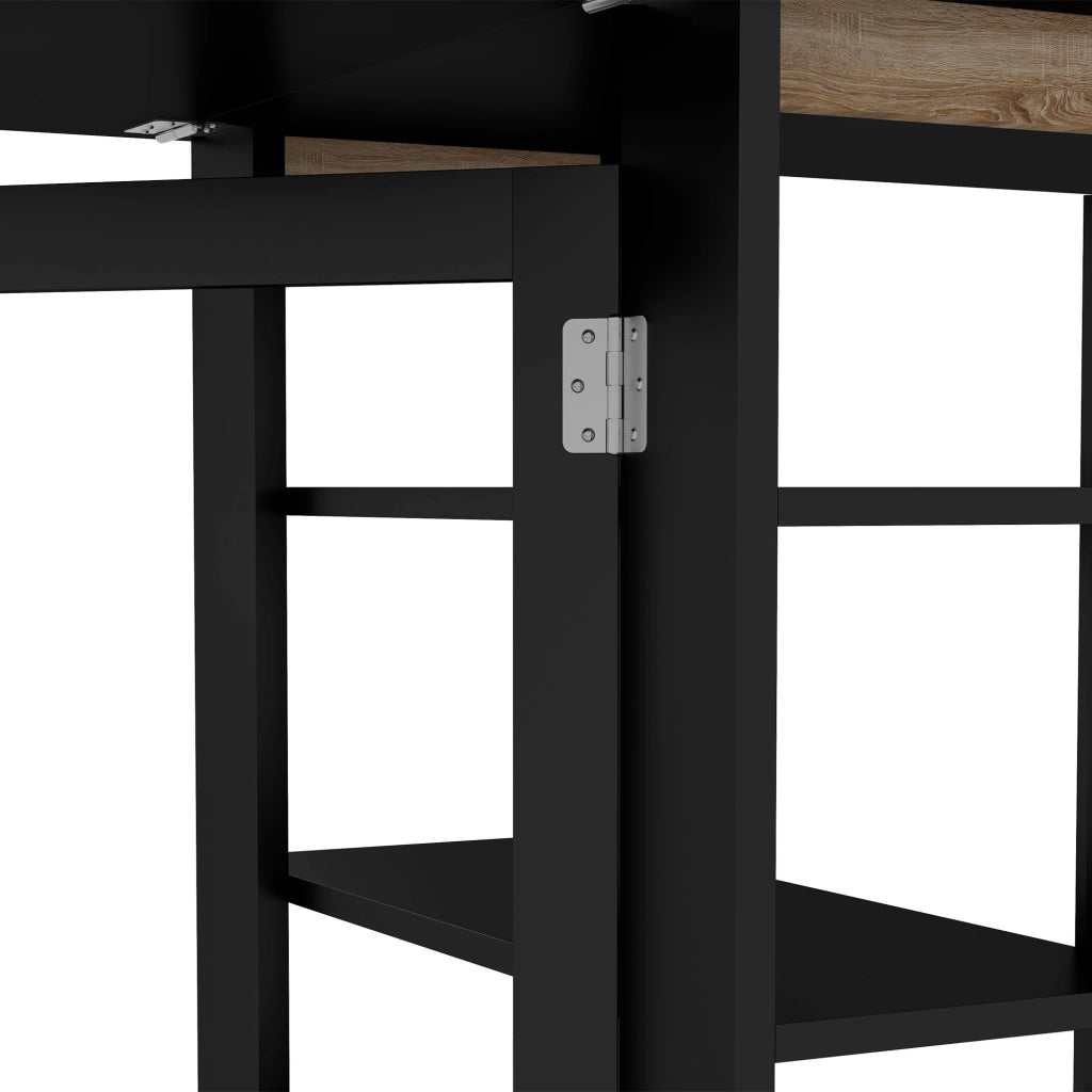 Tavolo da cucina pieghevole ¨C zephmum ¨C nero 120x60x75 cm