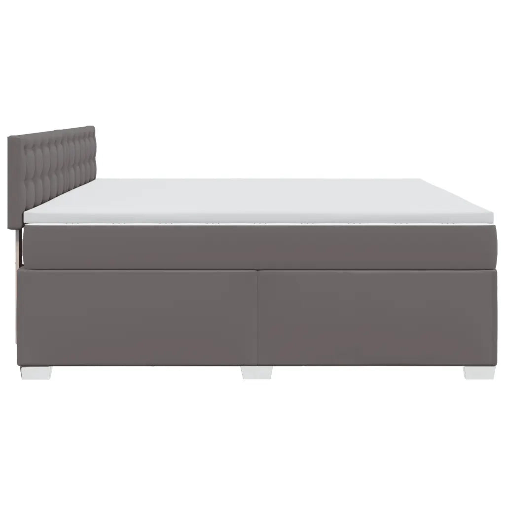 vidaXL Giroletto a Molle con Materasso Grgio 180x200 cm in Similpelle