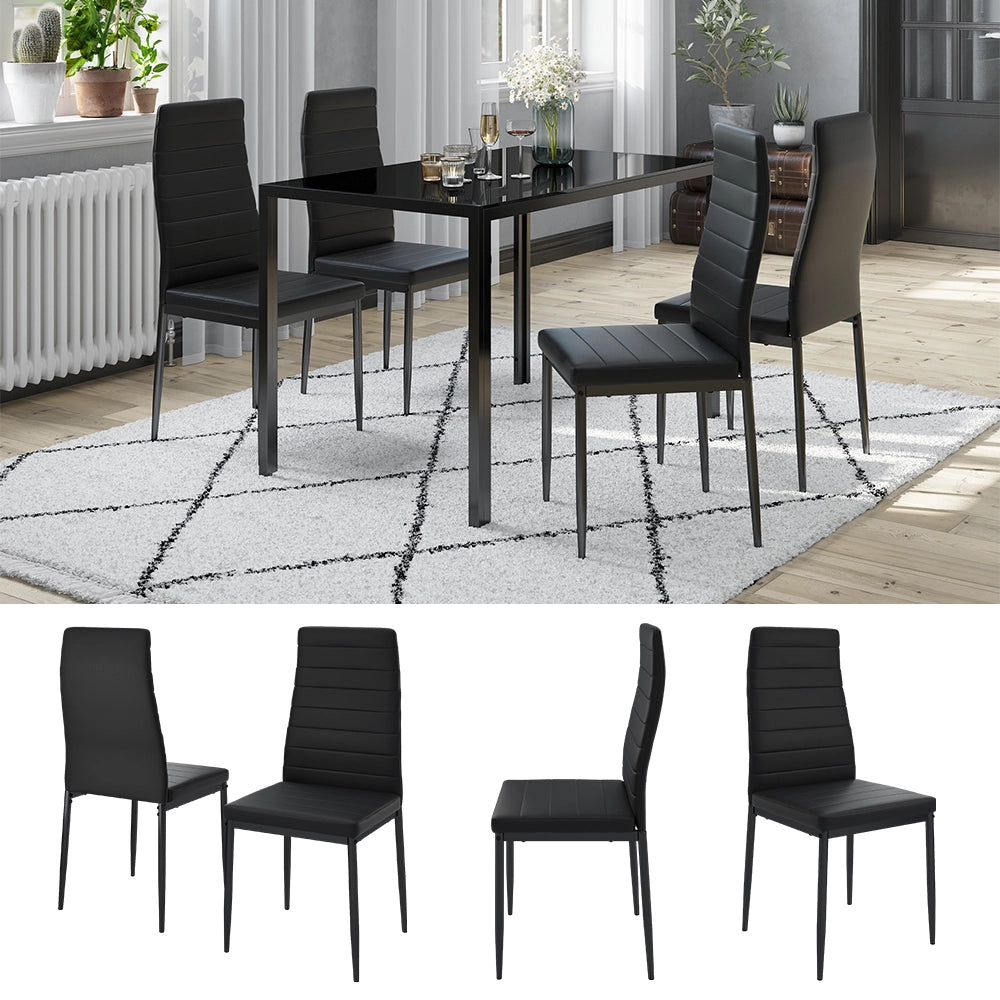 Vicco Sedia da sala da pranzo Nero 42.5 x 48 cm Set di 4