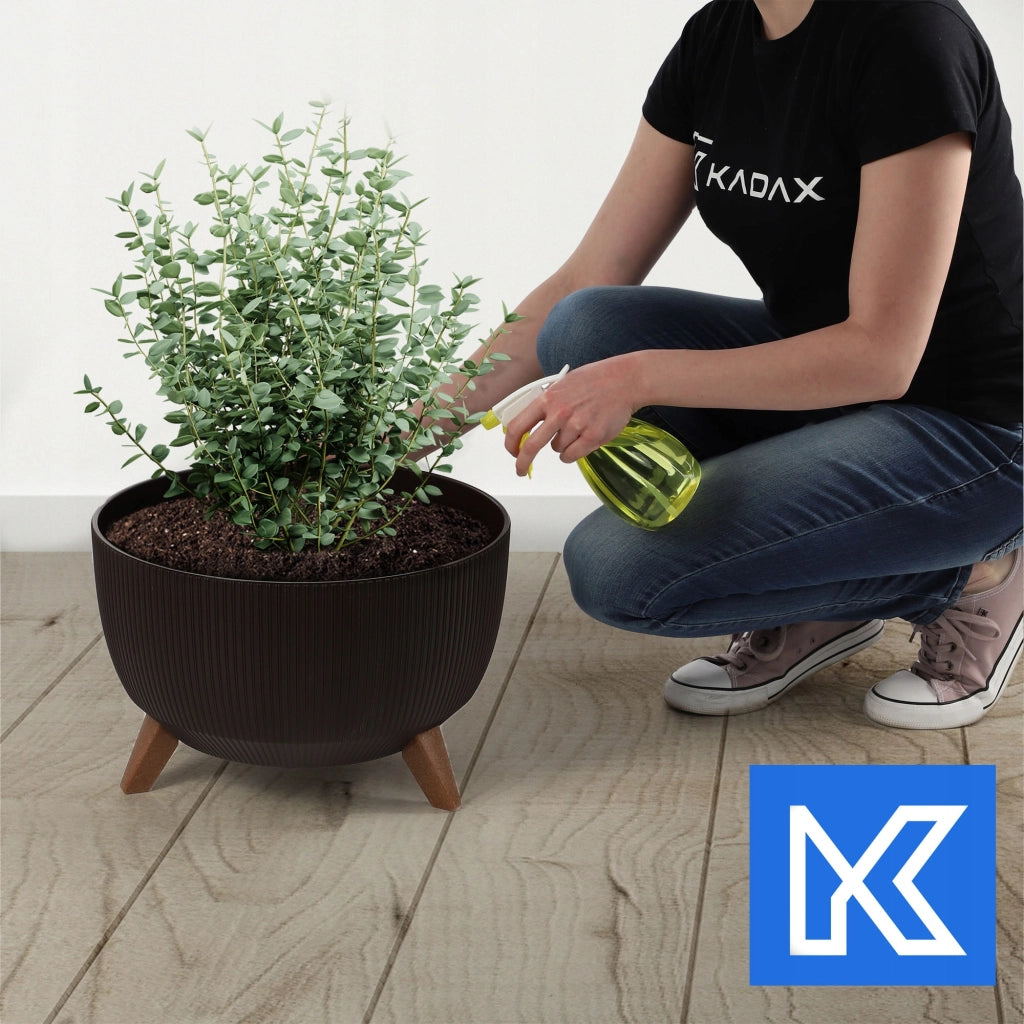 Vaso da giardino KADAX con gambe per fiori, grande ciotola rotonda da 40 cm