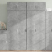 Credenza-Buffet-Armadio da cucina Grigio Cemento 80x42,5x185 cm in Legno Multistrato 822121