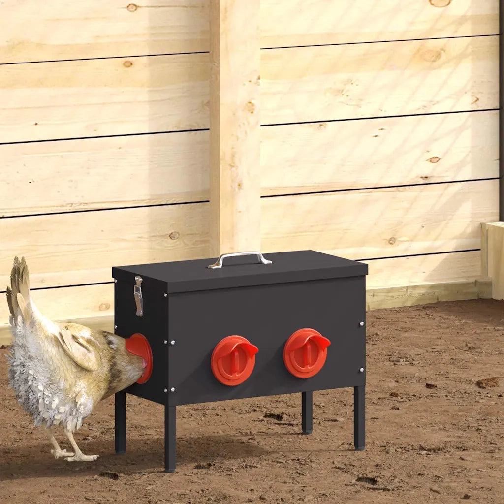 Feeder per pollo 2 pz Nero 41,5 x 20,5 x 33 cm CFW9700830