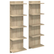 Scaffale da parete 2 pcs Rovere Sonoma 30 x 15 x 100 cm 8012401