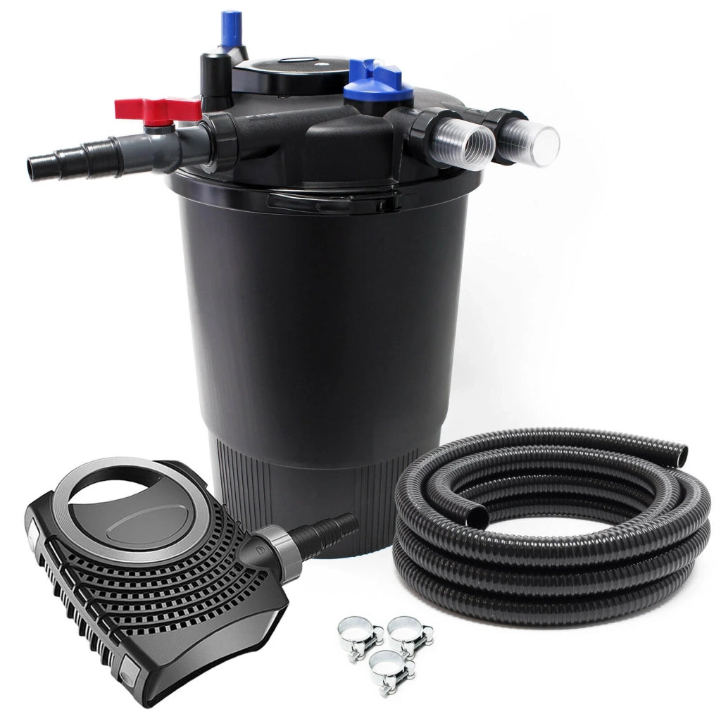 Kit per laghetto da 60.000 litri luce UVC da 55 watt pompa da 6000 l/h tubo da 5 m kit di filtrazione 16_0001951