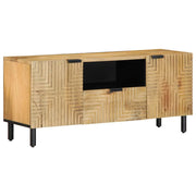 Mobile Porta TV Marrone 105x33x46cm in Legno Massello di Mango