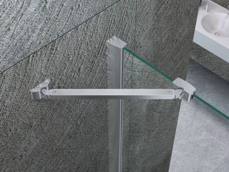 Box doccia Cristallo 8 MM frameless due lati doppio battente esterno - Misura: 80 x 80 x h195