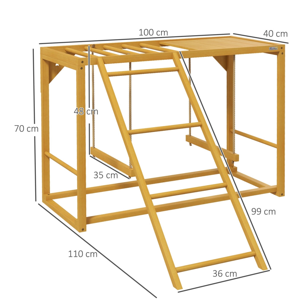 Gioco per Galline con Altalene e Scala ¨C Xylo ¨C Legno, per 3-4 Galline