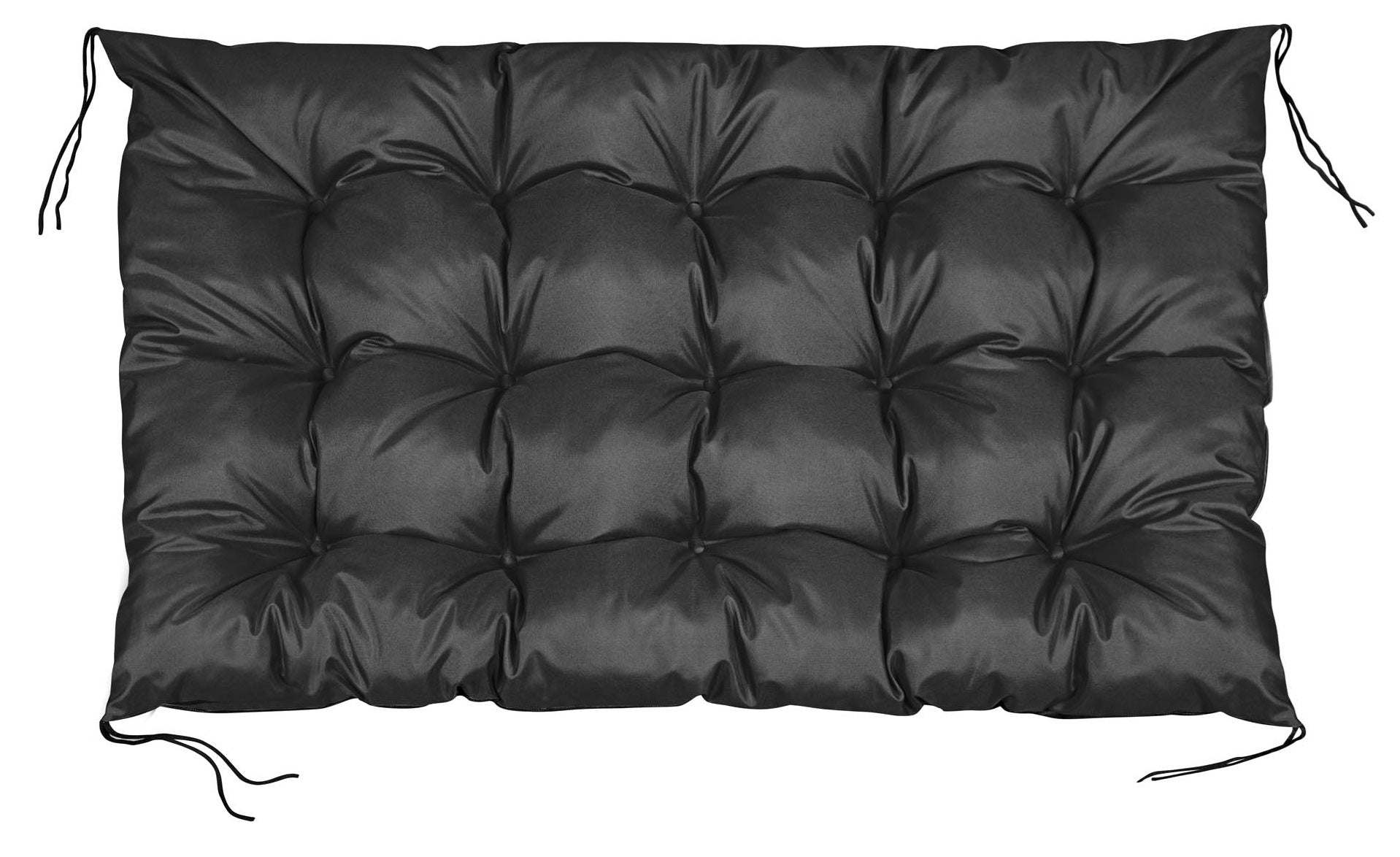 Cuscino da giardino AIO FACTORY 120x80 cm impermeabile nero per panca in pallet