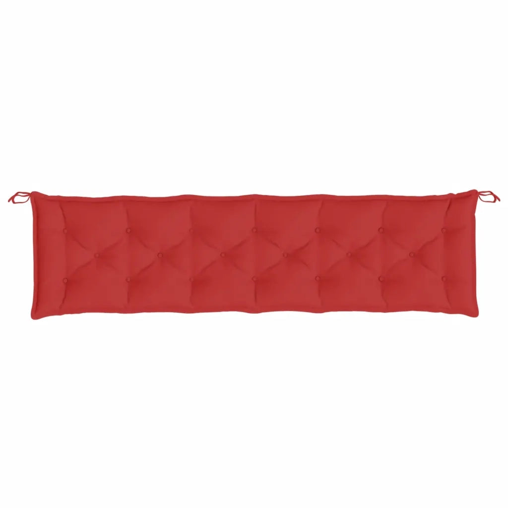 Cuscino per Panca da Giardino Rosso 200x50x7 cm in Tessuto