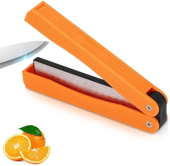 Serratrice portatile pieghevole - Antiscivolo con diamanti - Sicura da utilizzare - 12,5 cm - Ideale per campeggio e cucina da campo - Serratrice