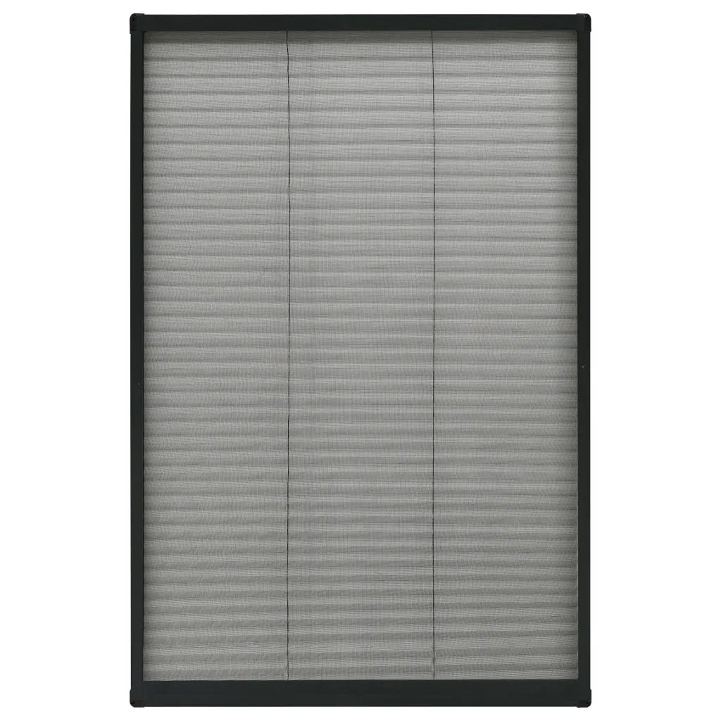 vidaXL Zanzariera Plissettata Finestre Alluminio Antracite 120x120 cm