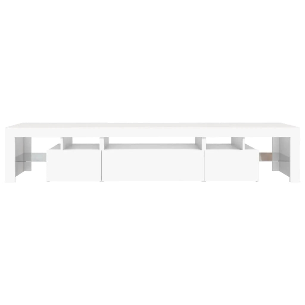 Mobile TV multimediale scaffale TV credenza mobile TV sala da pranzo soggiorno camera da letto con luci LED 215 x 36,5 x 40 cm bianco 02_0026557