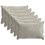 Federa 6 pcs HOUTEN Grigio Chiaro 50 x 70 cm Tessuto Chenille 919538