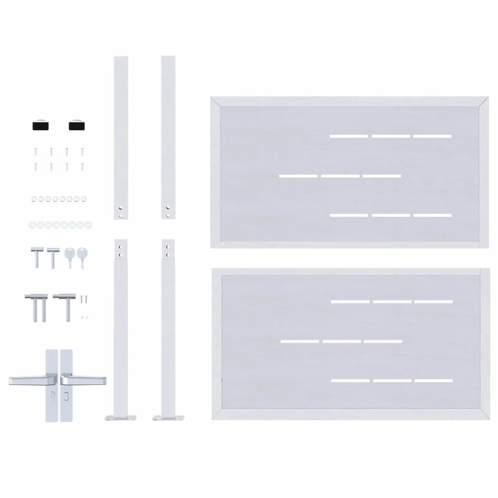 Cancello da giardino Argento 85 x 97 cm Acciaio inossidabile 3402576