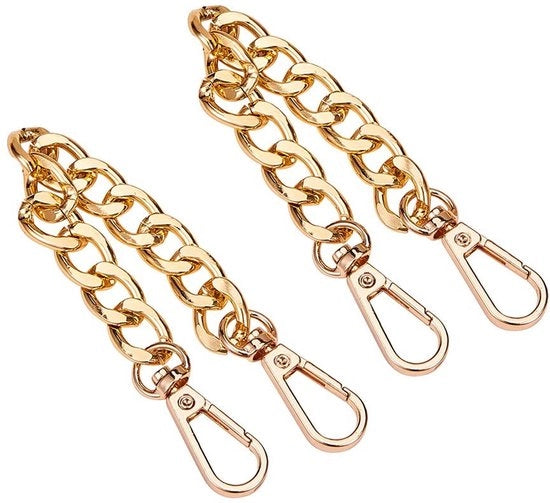 Cinturino per borse 19,8 cm - Cinturino a giro - Banderole metalliche per borse - Cinturino per borse da portare o per tasche - 2 pezzi