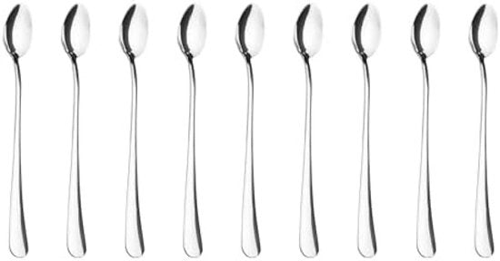 9 Lunghe Spatole per Bevande - Acciaio Inossidabile - Resistente al Lavastoviglie