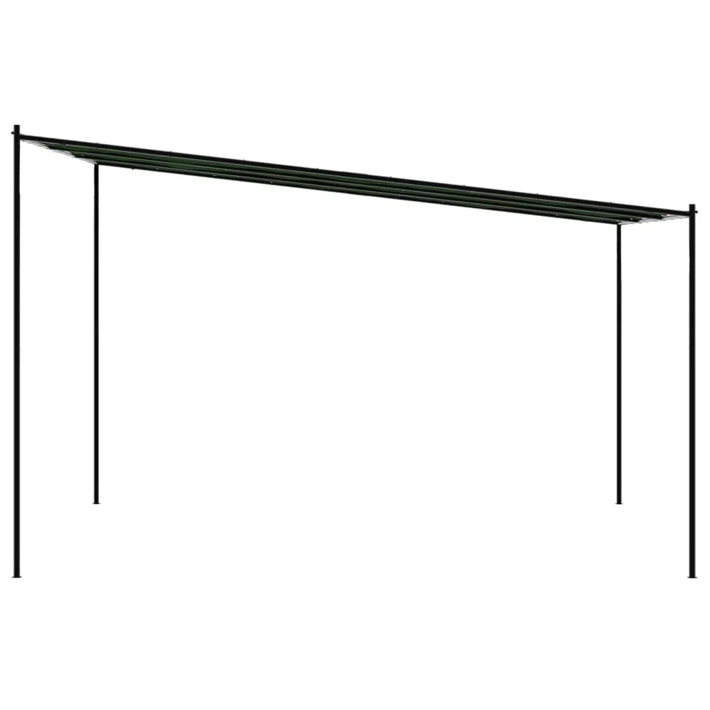 Gazebo 4 x 3,98 x 2,67 m Verde Poliestere e Acciaio 42030533