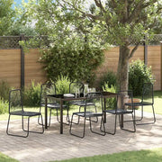 Set da Pranzo per Giardino 7 pcs Nero 3379391