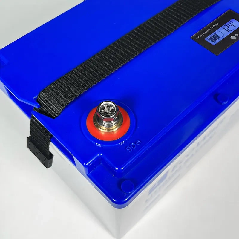 Batteria al Litio per Camper Fotovoltaico Ecowatt LED LiFePO4 12.8V 100Ah