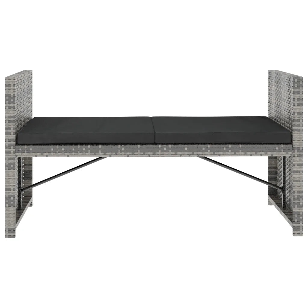 Set Divani da Giardino 5 pz | Set Salotto da Giardino con Cuscini in Polyrattan Grigio