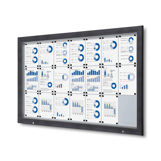 Bacheca da Esterno con Apertura a Ribalta 168,5x106,7x4,7 cm in Alluminio con Led Grigio Antracite