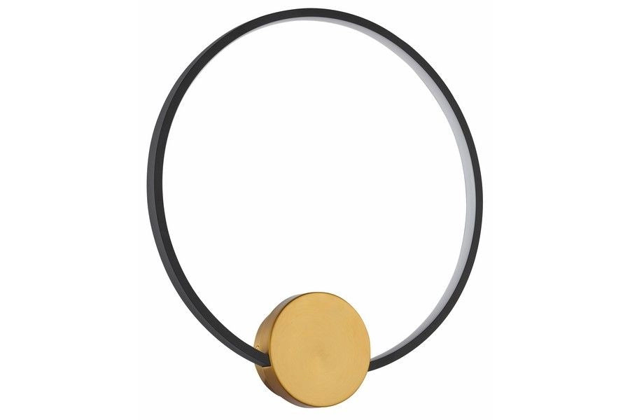 Applique moderna oro/nero 40cm LED 17W Reality Condida