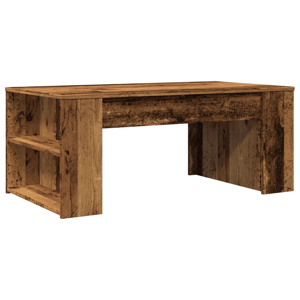 Tavolino da Salotto Legno Antico 102x55x42 cm Legno Multistrato