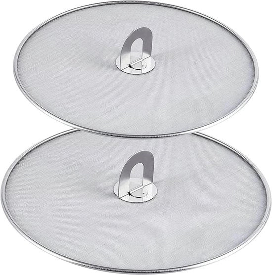 Kit di Protezione per Padelle in Acciaio Inossidabile con Maniglia Ripiegabile (25 cm + 32 cm)