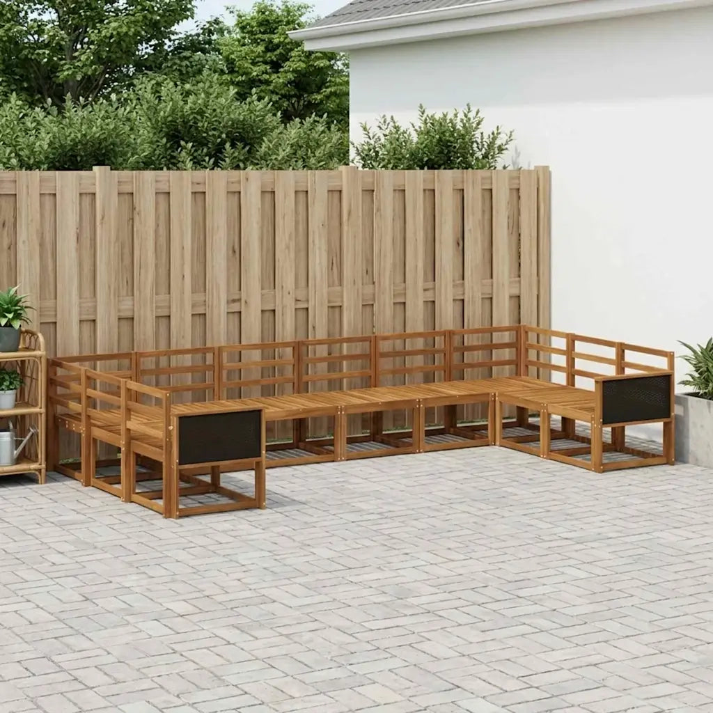 Set di divani da esterno 10 pcs Naturale