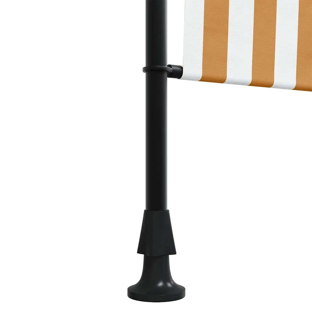 Tenda a Rullo Esterno-Tenda avvolgibile Arancio Bianca 100x270cm Tessuto Acciaio