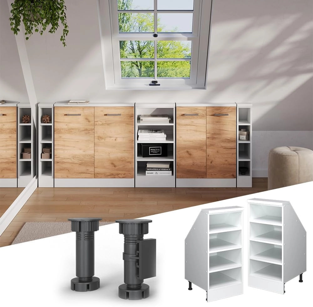 Mobile sottotetto Rion, Bianco, 40 x 81.6 cm con 4 scomparti